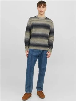 Jack & Jones Yellow / Reed Yellow Crew Neck Knitted Pullover -Jack & Jones Store 29274 2