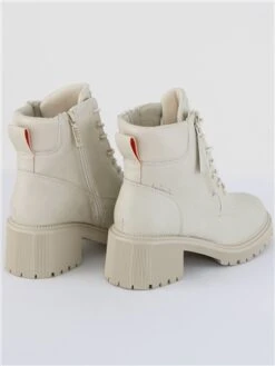 Refresh Cream Lace Zip Ankle Chunky Boot -Jack & Jones Store 29279 3