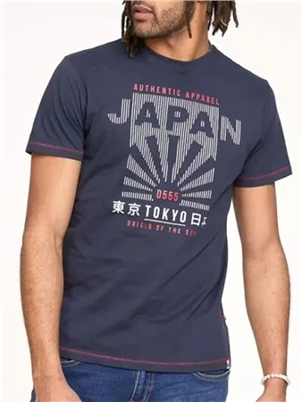 Duke Navy Berkeley Japan Sunrise Printed T-Shirt 2 Duke Navy Berkeley Japan Sunrise Printed T-Shirt - Image 2