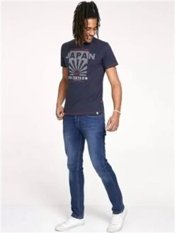 Duke Navy Berkeley Japan Sunrise Printed T-Shirt 6 Duke Navy Berkeley Japan Sunrise Printed T-Shirt -Jack & Jones Store 29294 2