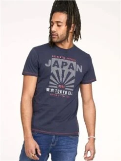 Duke Navy Berkeley Japan Sunrise Printed T-Shirt 7 Duke Navy Berkeley Japan Sunrise Printed T-Shirt -Jack & Jones Store 29294 3