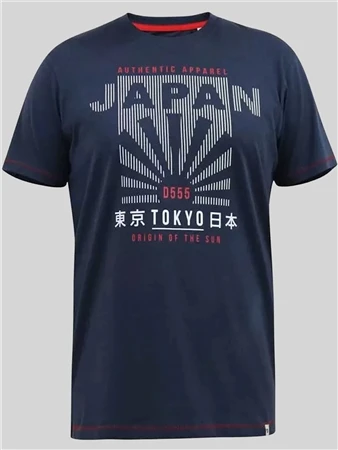 Duke Navy Berkeley Japan Sunrise Printed T-Shirt 1 Duke Navy Berkeley Japan Sunrise Printed T-Shirt