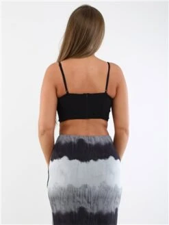 Saint Genies Black Ruched Cowl Neck Detail Corset Top -Jack & Jones Store 29305 3