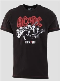 Duke Washed Black Voltage Official Acdc Printed T-Shirt