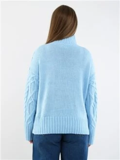 Brave Soul Blue Cable Knit Jumper -Jack & Jones Store 29310 3