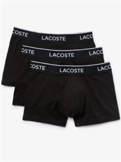 Lacoste Black Pack Of 3 Casual Trunks