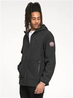 Duke Black Christopher Soft Shell Hooded Jacket -Jack & Jones Store 29331 3