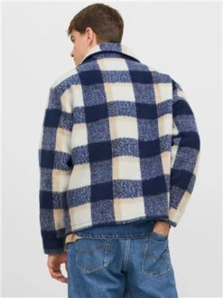 Jack & Jones Navy Blazer/Check Cole Check Jacket -Jack & Jones Store 29335 2