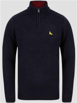 Kensington Ink Rozon Half Zip Knitted Jumper