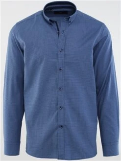 Daniel Rosso Blue Ls Printed Shirt
