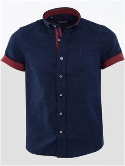 Alex & Turner Navy / Red Junior Pattern Shirt