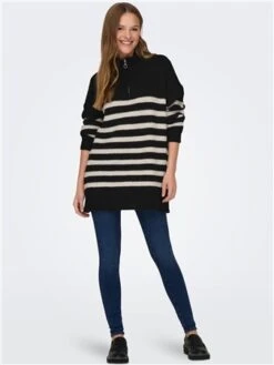 Only Black / Black Alfrid High Neck Knitted Pullover -Jack & Jones Store 29366 2