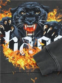 Dv8 Charcoal Acid Wash Chaos Printed Overhead Hoody -Jack & Jones Store 29375 2