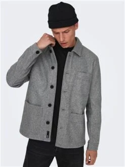 Only & Sons Light Grey Jax Jacket -Jack & Jones Store 29381 3