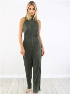 The Frolic Dark Olive Wide Leg Jumpsuit -Jack & Jones Store 29385 2
