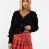 Saint Genies Red Tartan Pleated Skort
