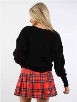 Saint Genies Red Tartan Pleated Skort -Jack & Jones Store 29386 3
