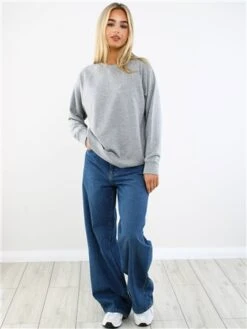 Brave Soul Silver Grey Crew Neck Sweater -Jack & Jones Store 29388 2