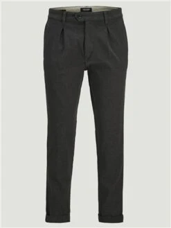 Jack & Jones Dark Grey Herringbone Ace Harvy Chino