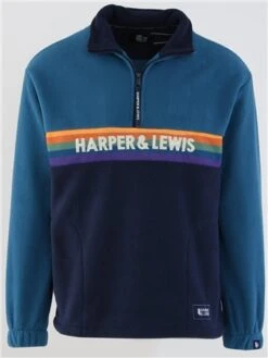 Harper & Lewis Petrol Hlf51 1/4 Zip Fleece
