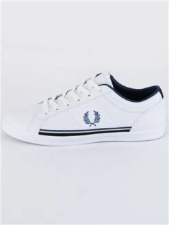 Fred Perry White / Midnight Blue Baseline Trainers B4331 -Jack & Jones Store 29433 2