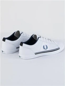 Fred Perry White / Midnight Blue Baseline Trainers B4331 -Jack & Jones Store 29433 3