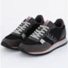 Napapijri Grey / Red / White Faux Leather Cosmos Trainers