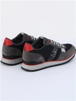 Napapijri Grey / Red / White Faux Leather Cosmos Trainers 6 Napapijri Grey / Red / White Faux Leather Cosmos Trainers -Jack & Jones Store 29460 2
