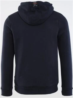 Brave Soul Navy / Orange / White Brooklyn Chest Print Long Sleeve Hoodie -Jack & Jones Store 29463 3