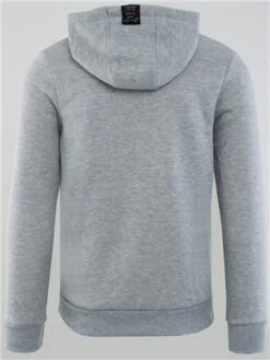 Brave Soul Grey / Red / White Brooklyn Chest Print Long Sleeve Hoodie -Jack & Jones Store 29464 3