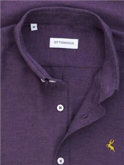 Ottomoda Purple Long Sleeve Oxford Shirt -Jack & Jones Store 29466 2