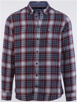 Fq1924 Sun Dried Tomato Steven Checked Shirt