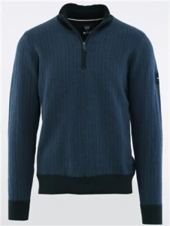 Fq1924 Salute Kyle 1/2 Zip Jacquard Knitted Pullover