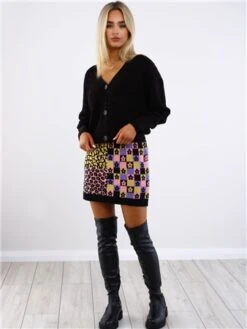 Glamorous Retro Black Intarsia Knit Mini Skirt 6 Glamorous Retro Black Intarsia Knit Mini Skirt -Jack & Jones Store 29481 2