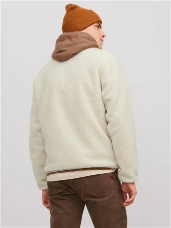 Jack & Jones White / Atmosphere Teddy Jacket 2 Jack & Jones White / Atmosphere Teddy Jacket - Image 2