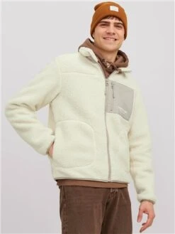 Jack & Jones White / Atmosphere Teddy Jacket 7 Jack & Jones White / Atmosphere Teddy Jacket -Jack & Jones Store 29508 3