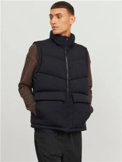 Jack & Jones Black / Black Puffer Gilet -Jack & Jones Store 29510 3