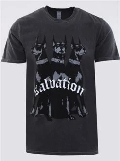 Dv8 Acid Grey Salvation Printed T-Shirt