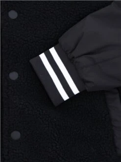 Brave Soul Black Badge Detail Borg Varsity Jacket -Jack & Jones Store 29526 2