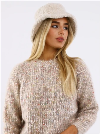 Pieces White Pepper Joanna Teddy Bucket Hat 4 Pieces White Pepper Joanna Teddy Bucket Hat - Image 4