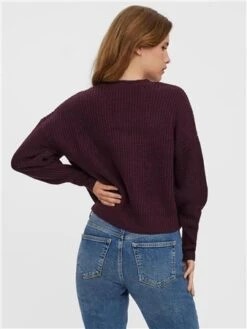 Veromoda Red / Winetasting Lea Knitted Cardigan -Jack & Jones Store 29555 3