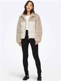 Only Gray / Moonbeam Wanja Fur Puffer Mix Jacket -Jack & Jones Store 29556 2