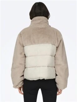 Only Gray / Moonbeam Wanja Fur Puffer Mix Jacket -Jack & Jones Store 29556 3