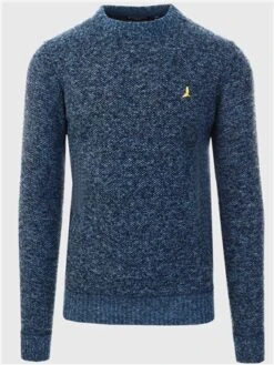 Brave Soul Navy Marl Goodwin Knitted Jumper