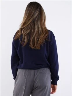 Brave Soul Navy / White New York Print Crew Sweat -Jack & Jones Store 29561 3