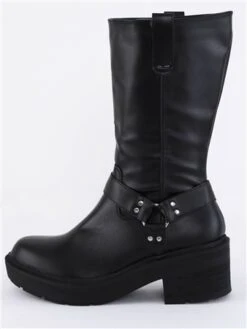 No Doubt Black Chunky Biker Boot -Jack & Jones Store 29568 2