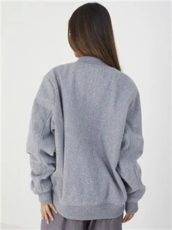 Brave Soul Grey Marl Zip Through Bomber Style Jacket -Jack & Jones Store 29571 3