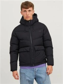 Jack & Jones Black / Black Puffer Jacket -Jack & Jones Store 29572 3