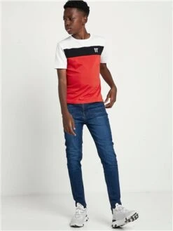 11 Degrees Mid Blue Wash Junior Sustainable Skinny Jeans -Jack & Jones Store 29596 2