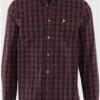 Lyle & Scott Burgundy / Jet Black Check Poplin Shirt